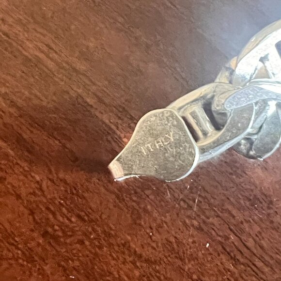 Sterling Silver mariner link chain Bracelet 925 Italy Elegant Jewelry Piece 8" - Picture 5 of 10